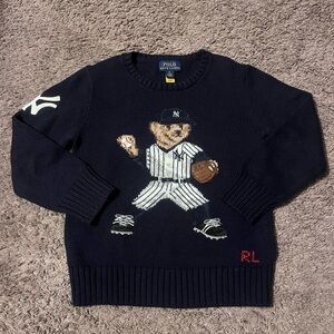 Kids Blue Yankee Polo By Ralph Lauren Sweater